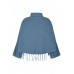 Le Comte - 49-620610 Cape-pull in jeansblauw met friedels.